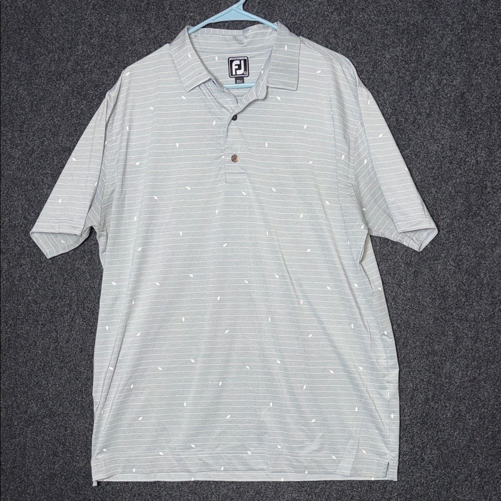 FootJoy Men's Gray Patterned Button Down Shirt - image 3